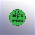 Inspected & Approved QA Label 1-3/4 dia.