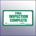 Final Inspection Complete Label 4 x 2