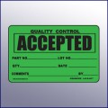 Accepted Quality Control Label 4 x 3