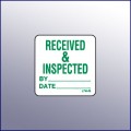 Received & Inspected Label 1-3/4 dia.