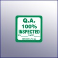 100% Inspected Quality Assurance Label 1-3/4 dia.
