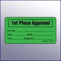 1st Piece Approval Label 4 x 2