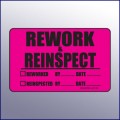 Rework & Reinspect Quality Assurance Label 4 x 3