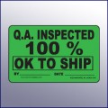 Inspected 100% - OK to Ship 4 x 3